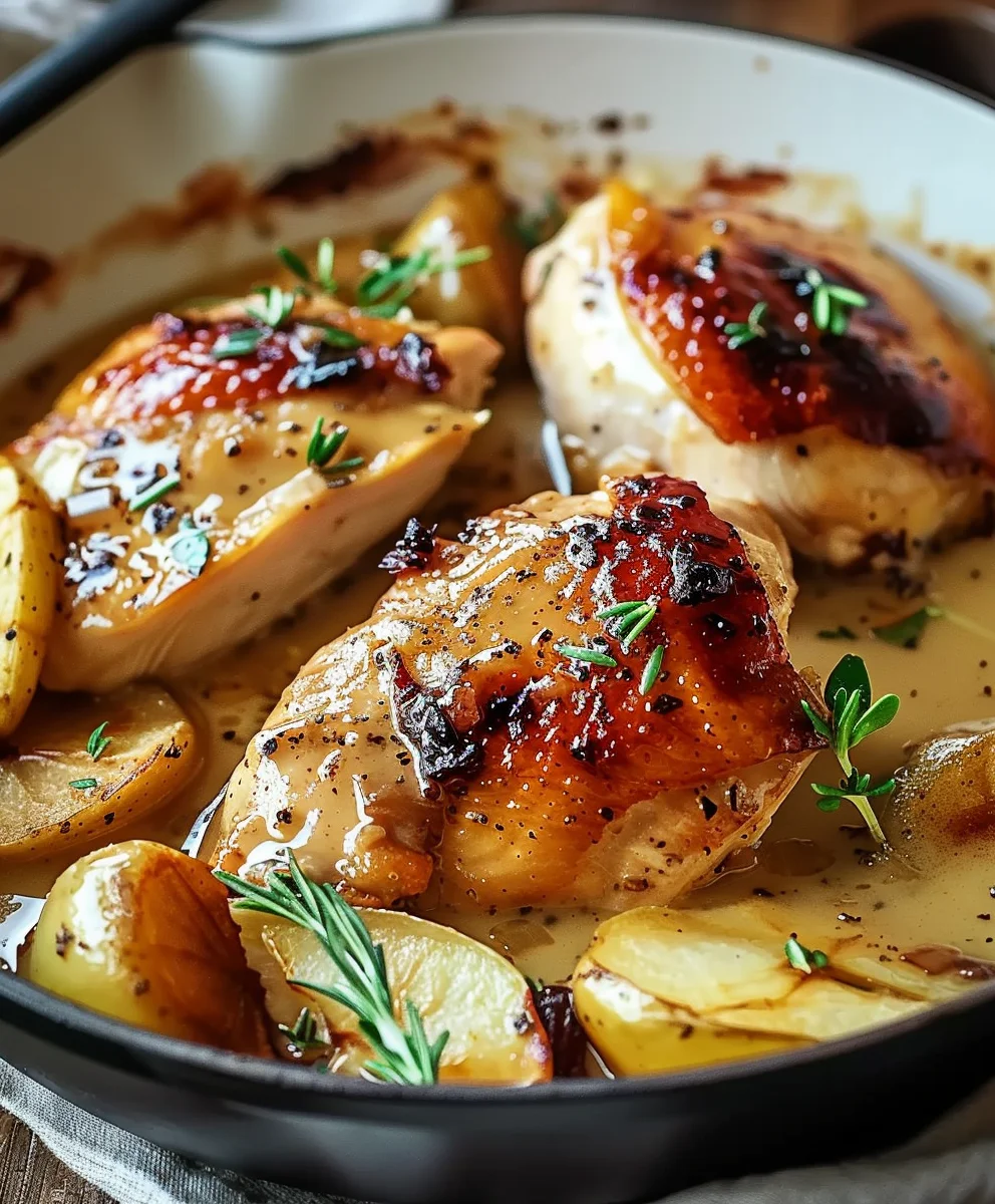 Köstliches Huhn Apfel Normandie Rezept – einfach & lecker!