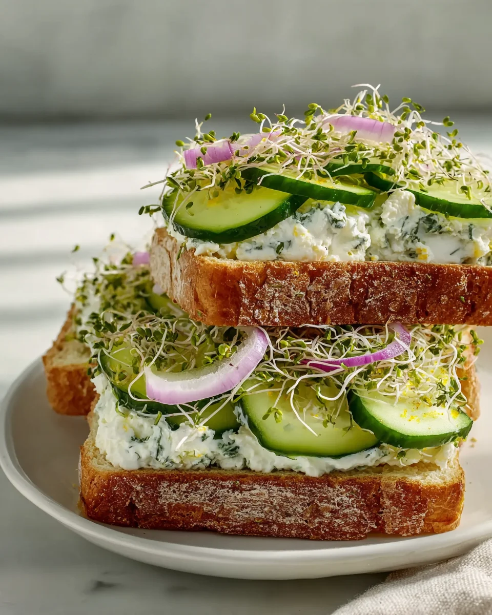 Cremige Gurkensalat Sandwiches: Einfach & unwiderstehlich lecker