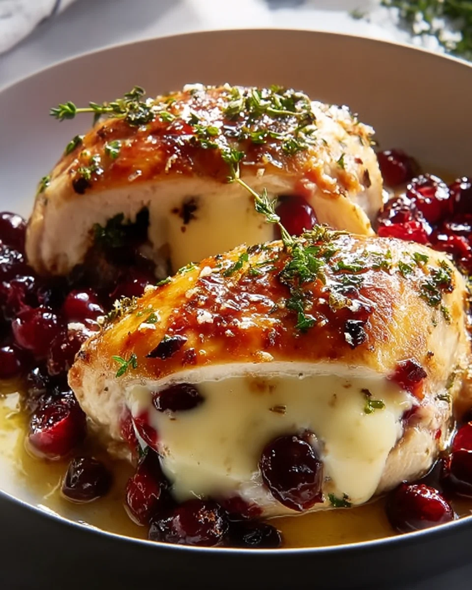 Beeindruckendes Hähnchen mit Cranberry-Brie Füllung Rezept