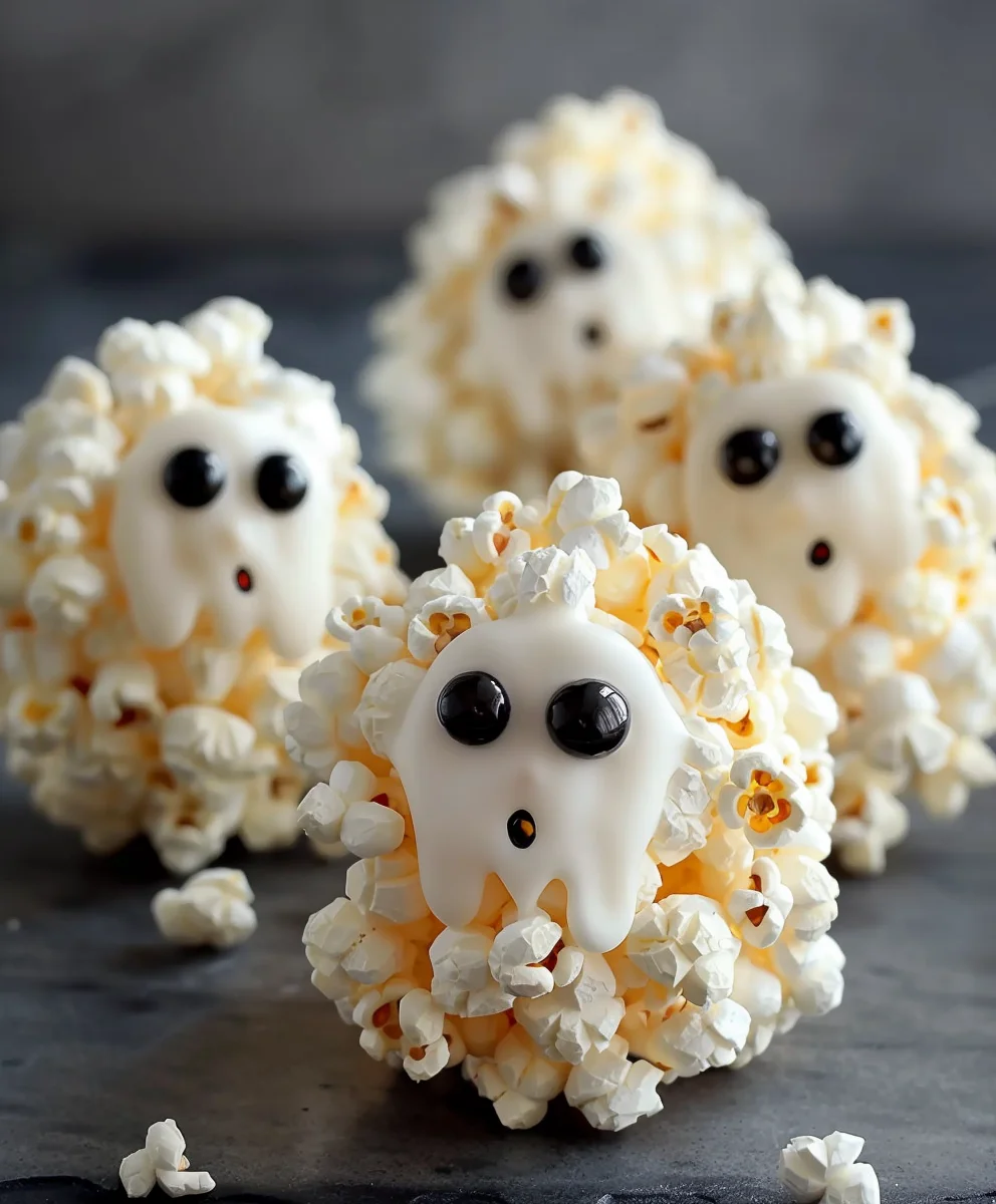 Gruselige Ghost Popcorn Bällchen: Süßer Spuk für deine Party!