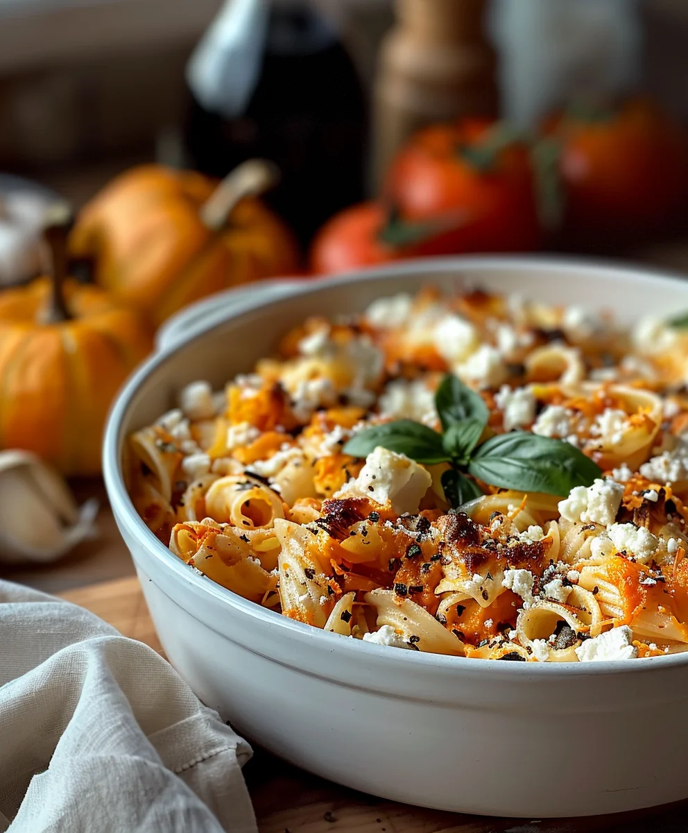Gebackene Feta Pasta mit Kürbis: Einfach, schnell & lecker!
