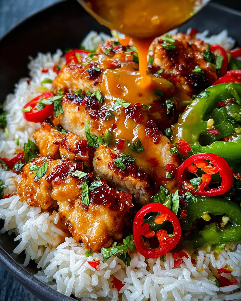 Köstliche Süße Chili Hähnchen Bowl: Einfach in Minuten