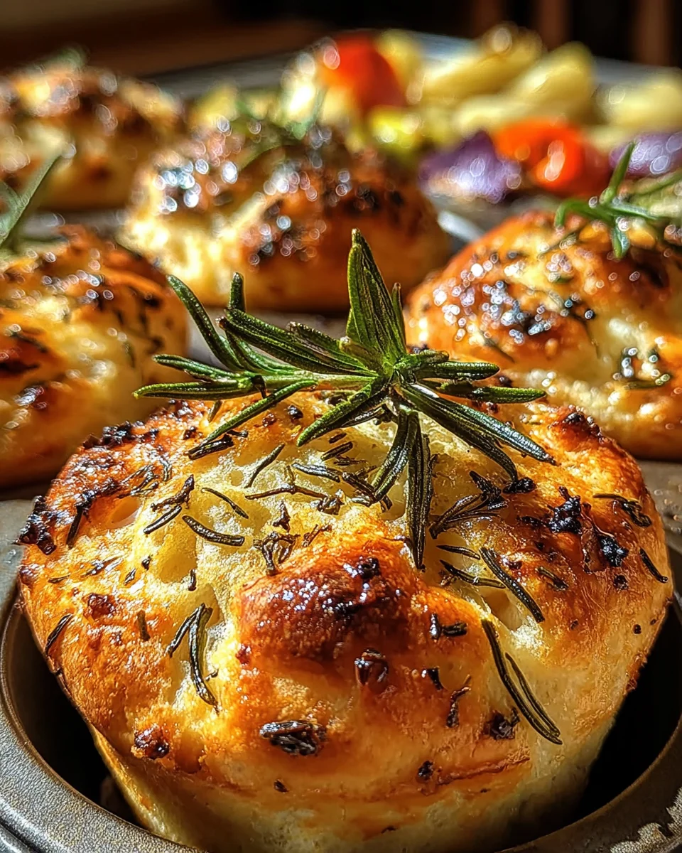 Rosmarin Knoblauch Focaccia Muffins: Dein perfekter Genuss.