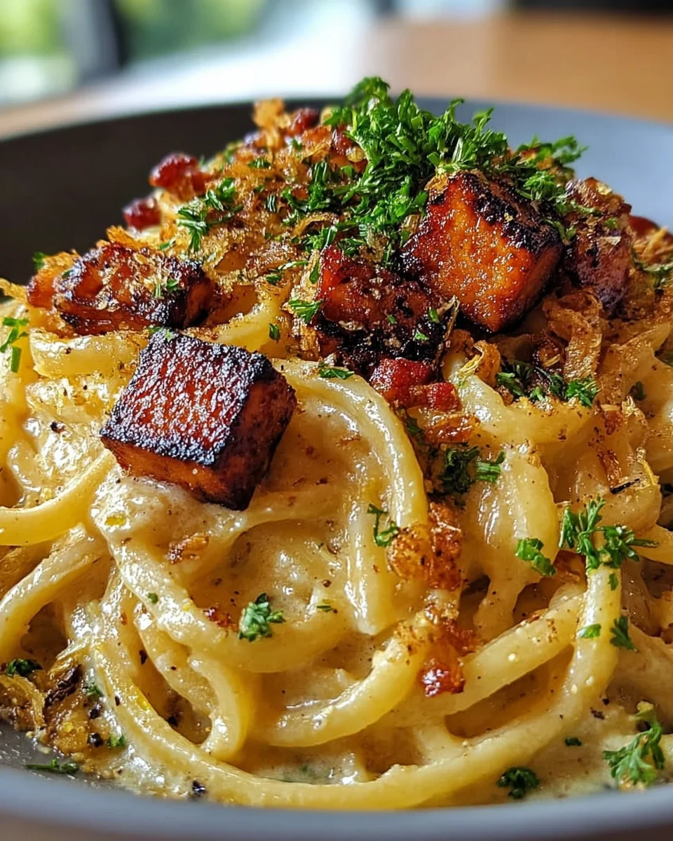 Ultimative Geräucherte Tofu Carbonara – Unglaublich Lecker!