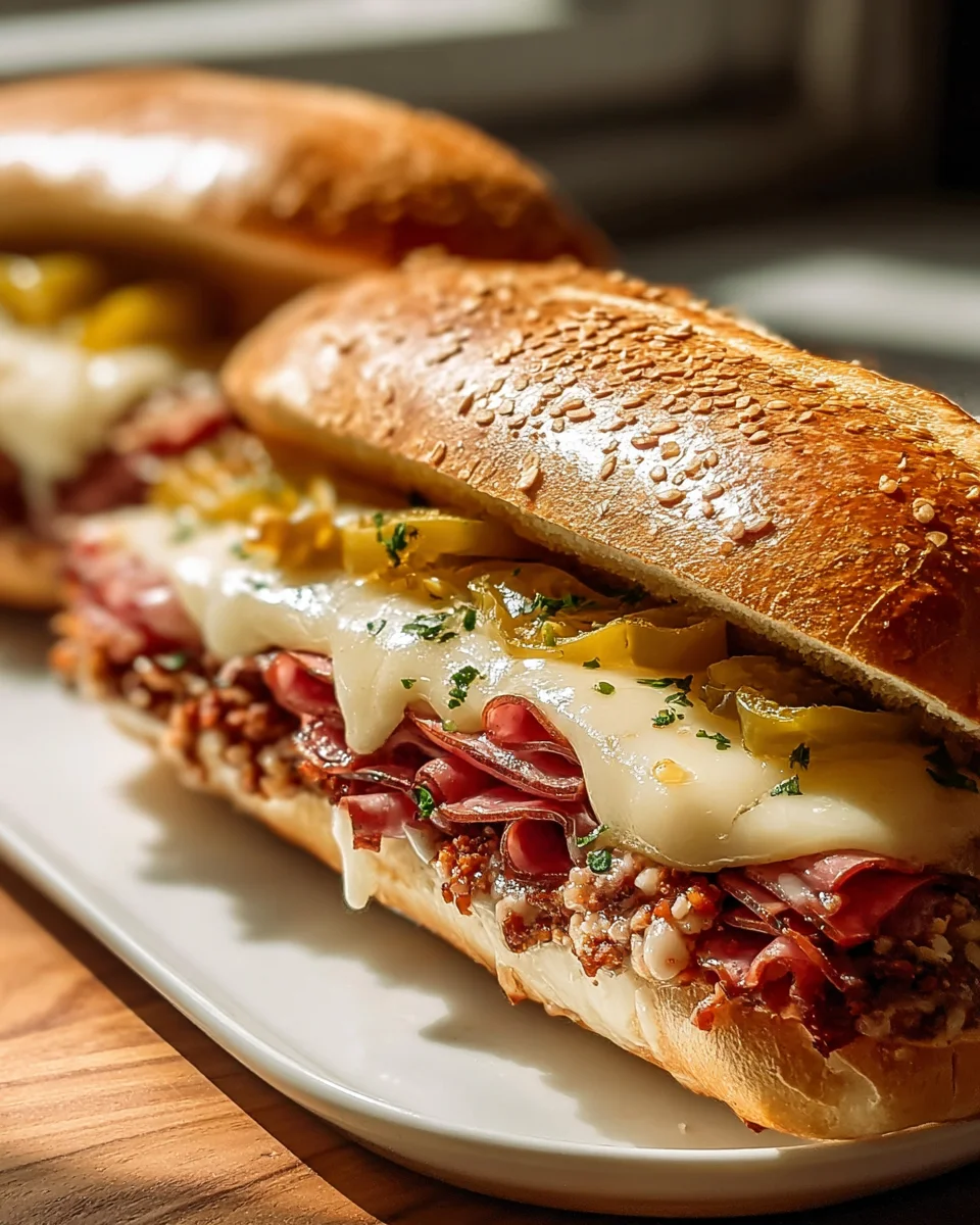 Unwiderstehliche überbackene italienische Sub Sandwiches