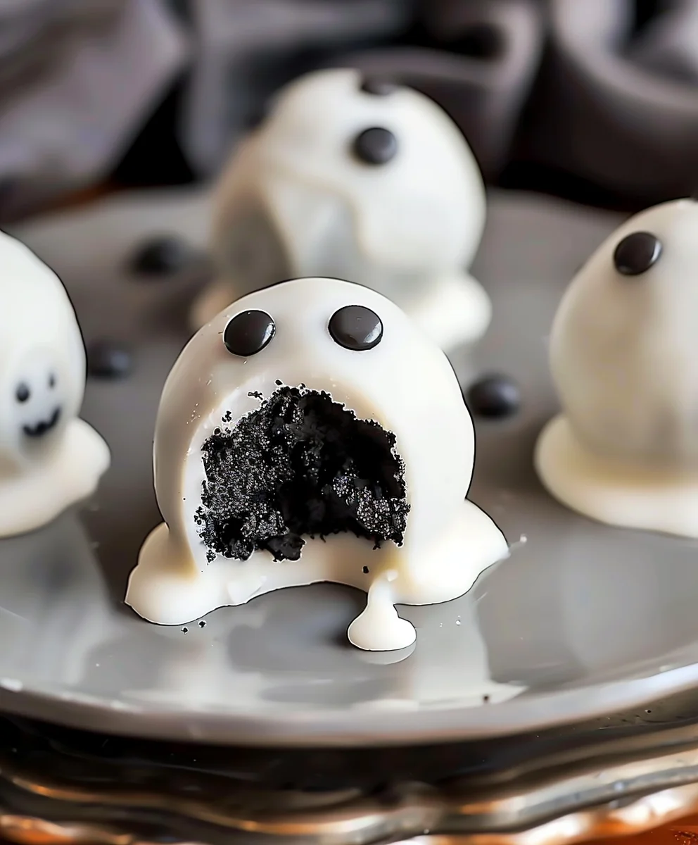 Spukhafte Ghost Oreo Ball Truffles – Süßer Gruselgenuss!