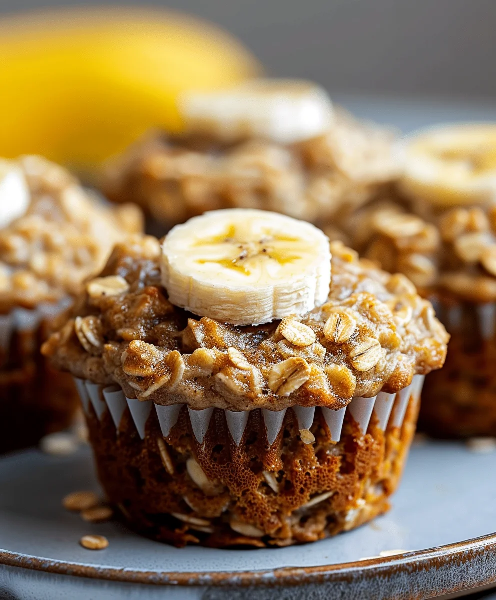 Gesunde Bananen Haferflocken Muffins
