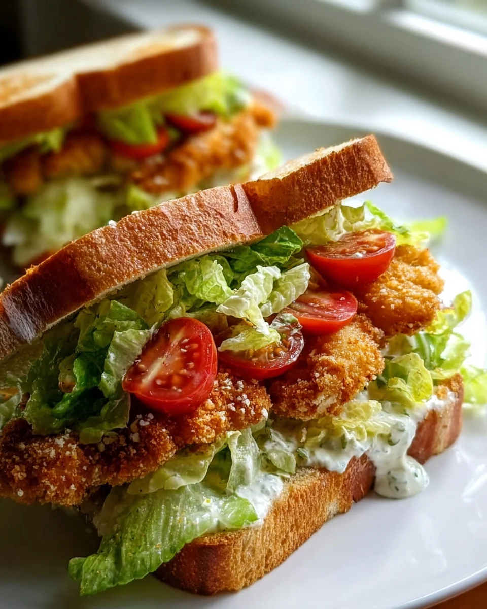Crunchy Chicken Caesar Sandwich Rezept: Schnell & Genial!