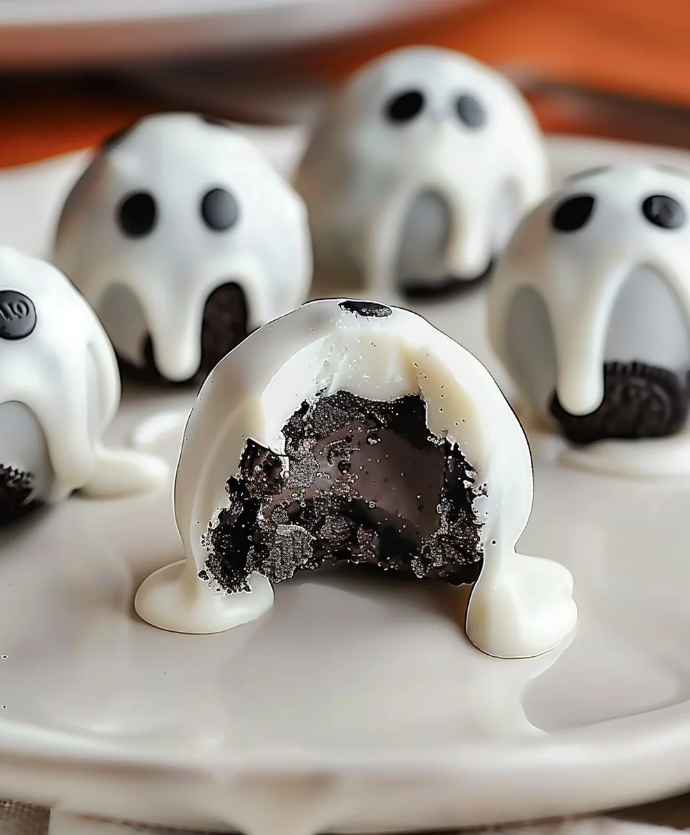 Spukhafte Ghost Oreo Ball Truffles – Süßer Gruselgenuss!