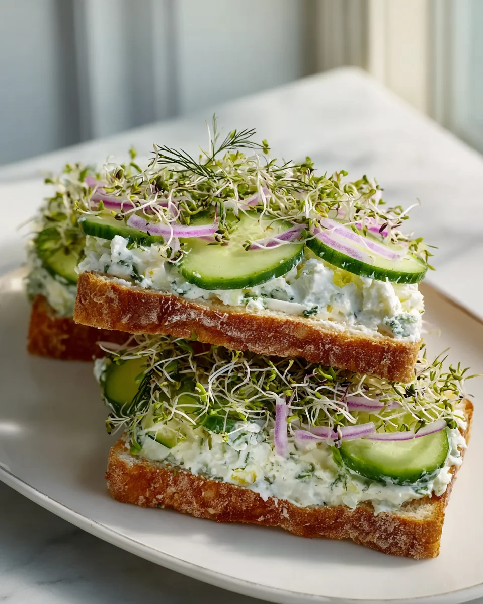 Cremige Gurkensalat Sandwiches: Einfach & unwiderstehlich lecker
