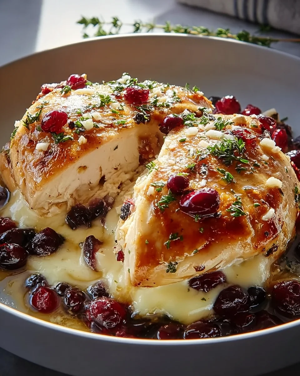 Beeindruckendes Hähnchen mit Cranberry-Brie Füllung Rezept