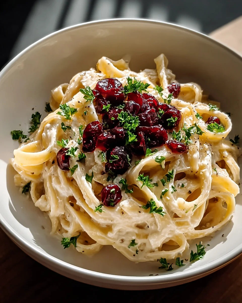 Cremige Brie Pasta mit Preiselbeeren Kompott: Einfach & Lecker!