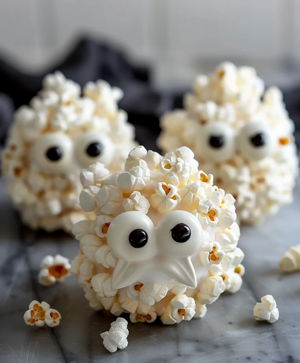 Gruselige Ghost Popcorn Bällchen: Süßer Spuk für deine Party!