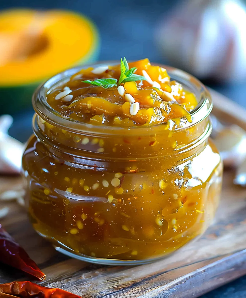 Süß-scharfe Mango Habanero Honig Knoblauch Soße: Ein Muss!