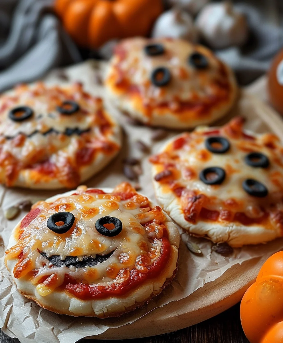 Mini Halloween Pizzen: Gruselspaß für Klein & Groß!