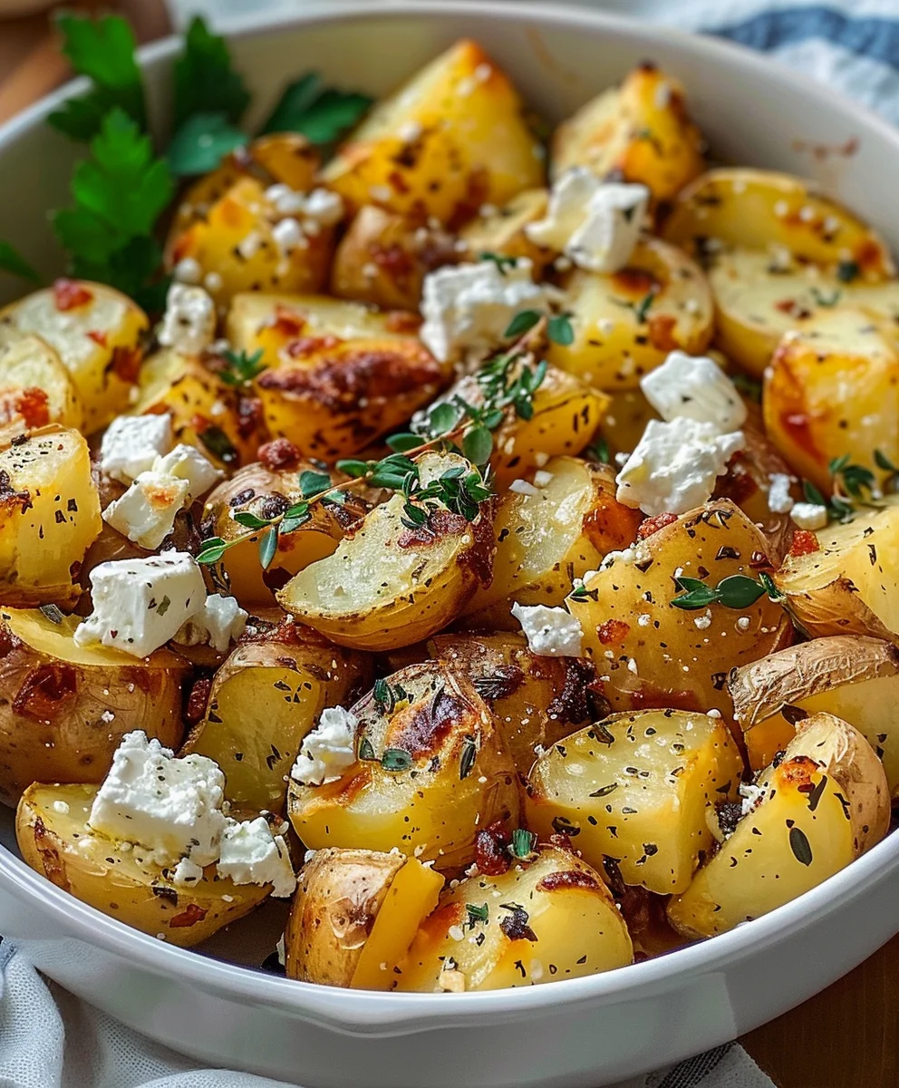 Healthy Baked Feta Potatoes Easy Potatoes
