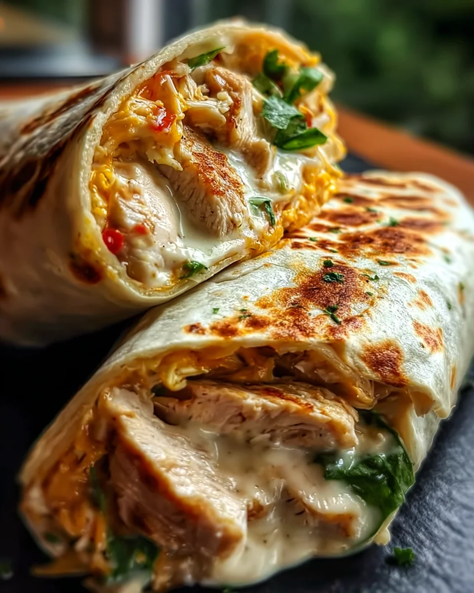 Schnelle Käse-Knoblauch Hähnchen Wraps: Lecker & fix gemacht!
