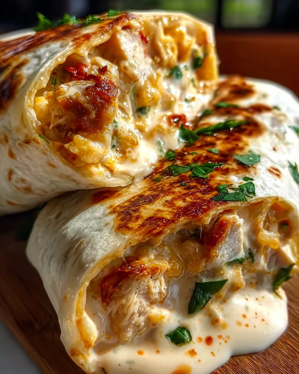 Schnelle Käse-Knoblauch Hähnchen Wraps: Lecker & fix gemacht!