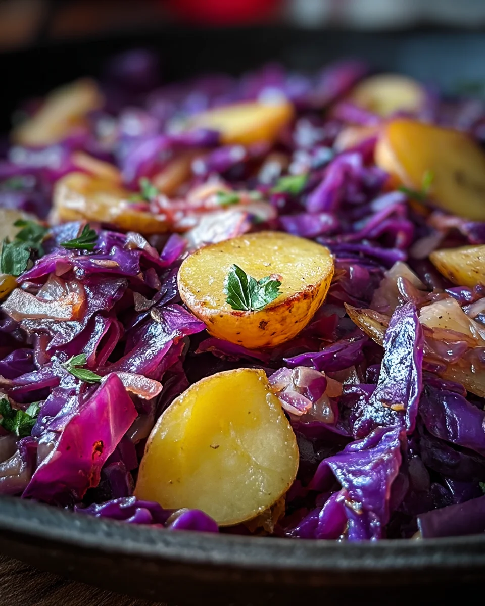 Deftige Rotkohl Pfanne mit Kartoffeln: Einfach & lecker!