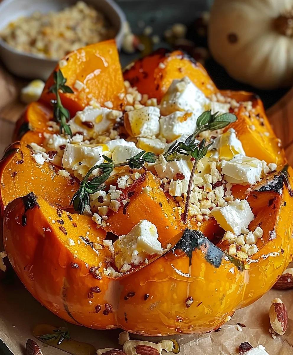 Gebackener Hokkaido mit Honig & Feta: Das ultimative Rezept