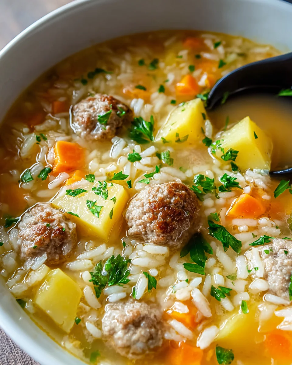 Herzhafte Hackfleisch Reissuppe: Schnell, wärmend, lecker!