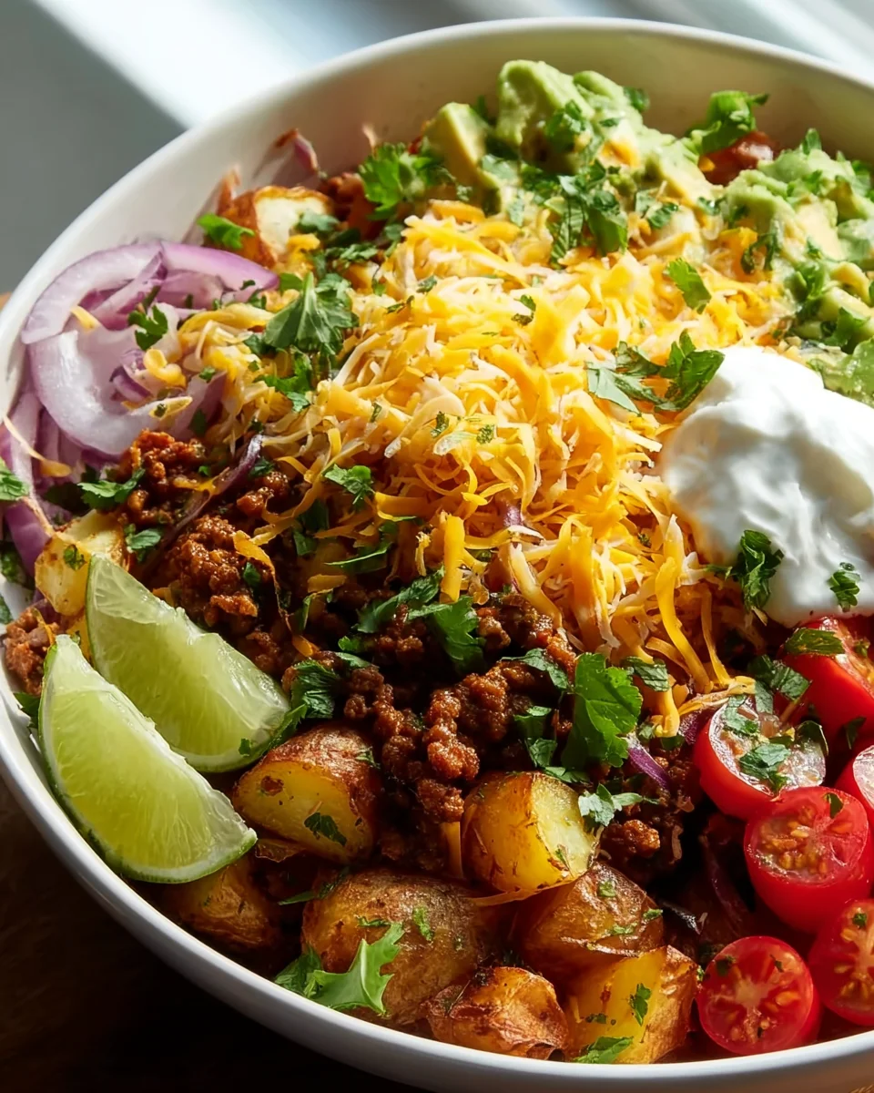 Loaded Potato Taco Bowl: Schnell, einfach & unwiderstehlich!