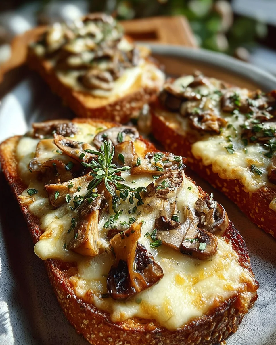 Knusprige Käse-Beef-Toasts: Champignon & Knoblauch pur!