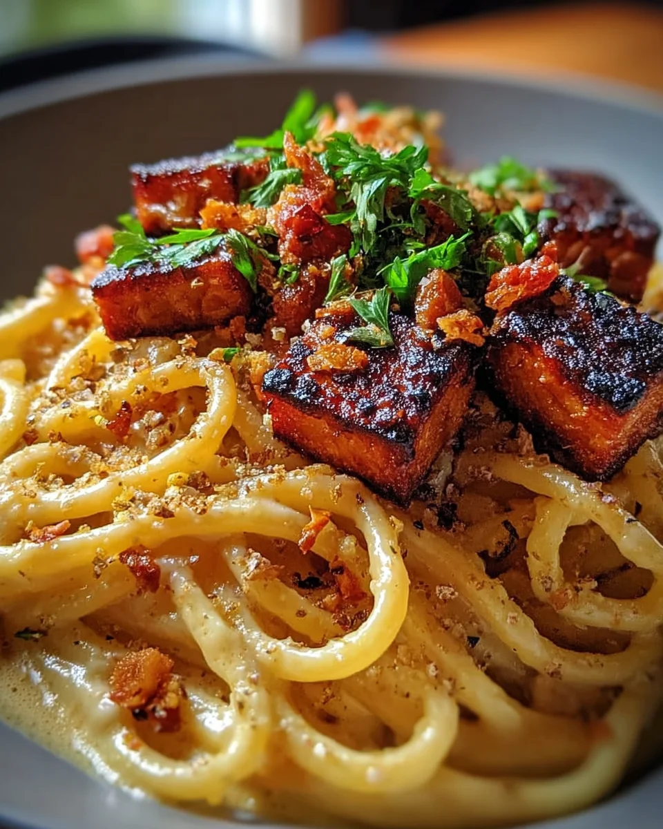 Ultimative Geräucherte Tofu Carbonara – Unglaublich Lecker!
