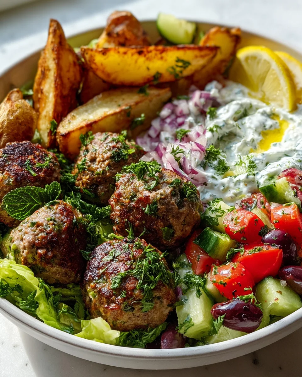 Griechische Rinderhackbällchen Bowl: Schnell & Köstlich!