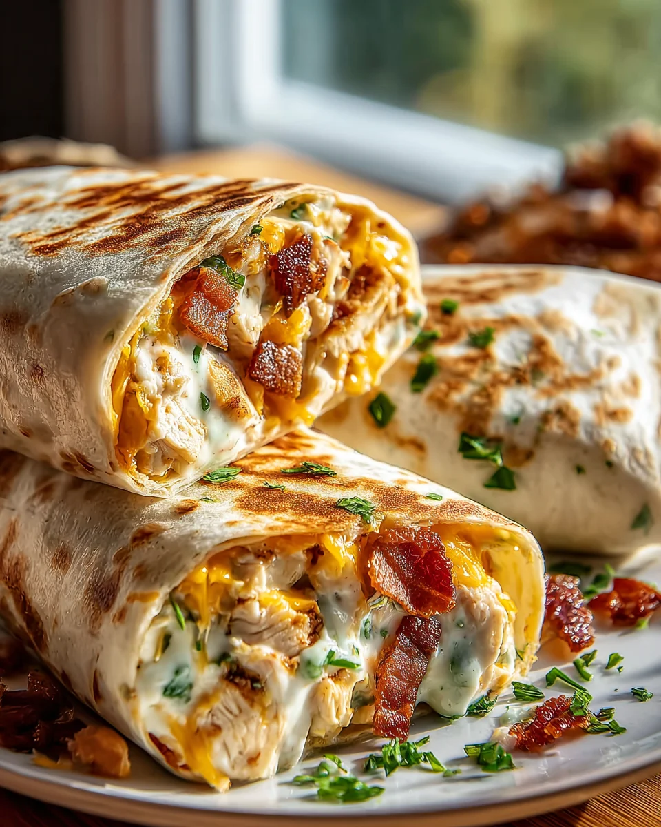 Bacon Chicken Ranch Wraps