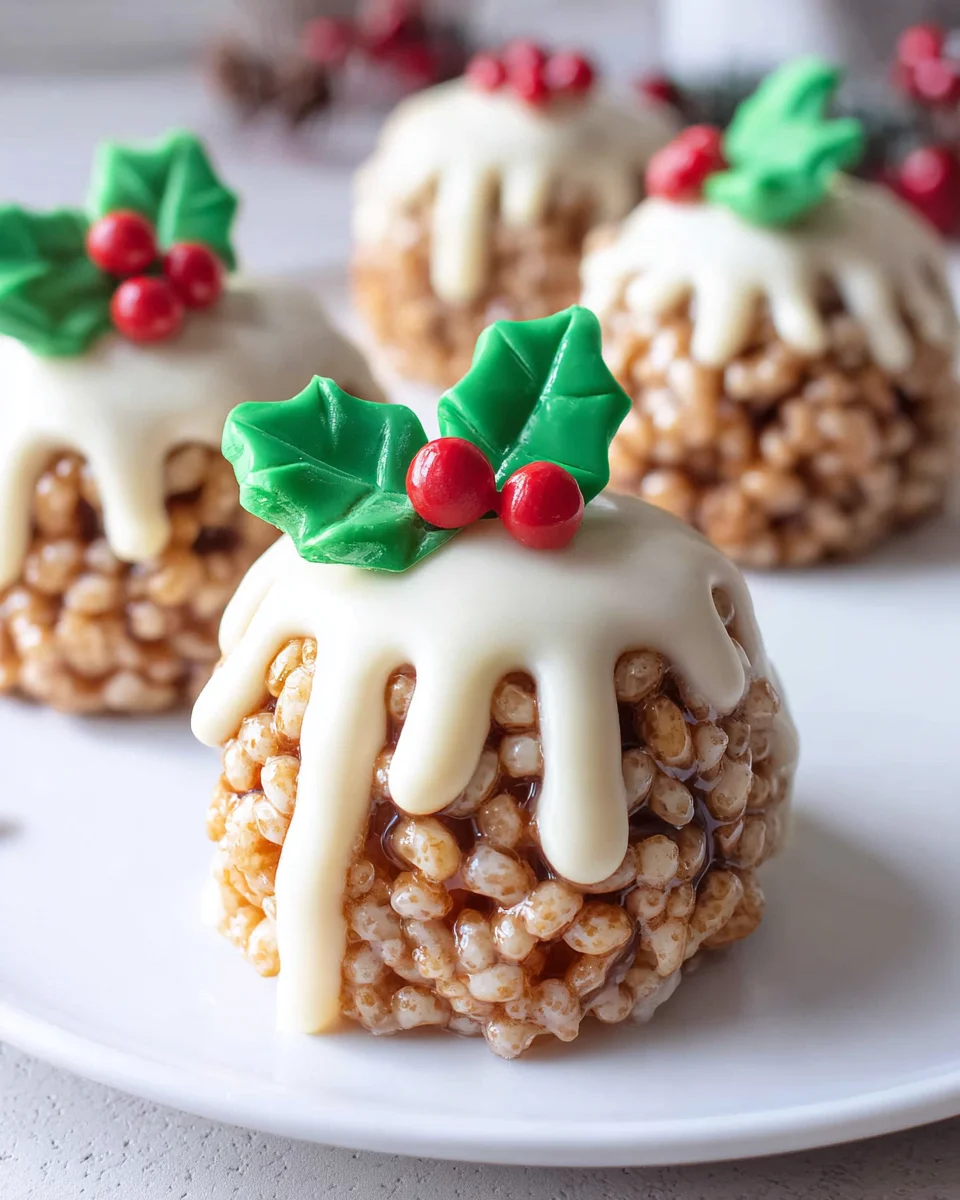 Rice Krispie Christmas Puddings