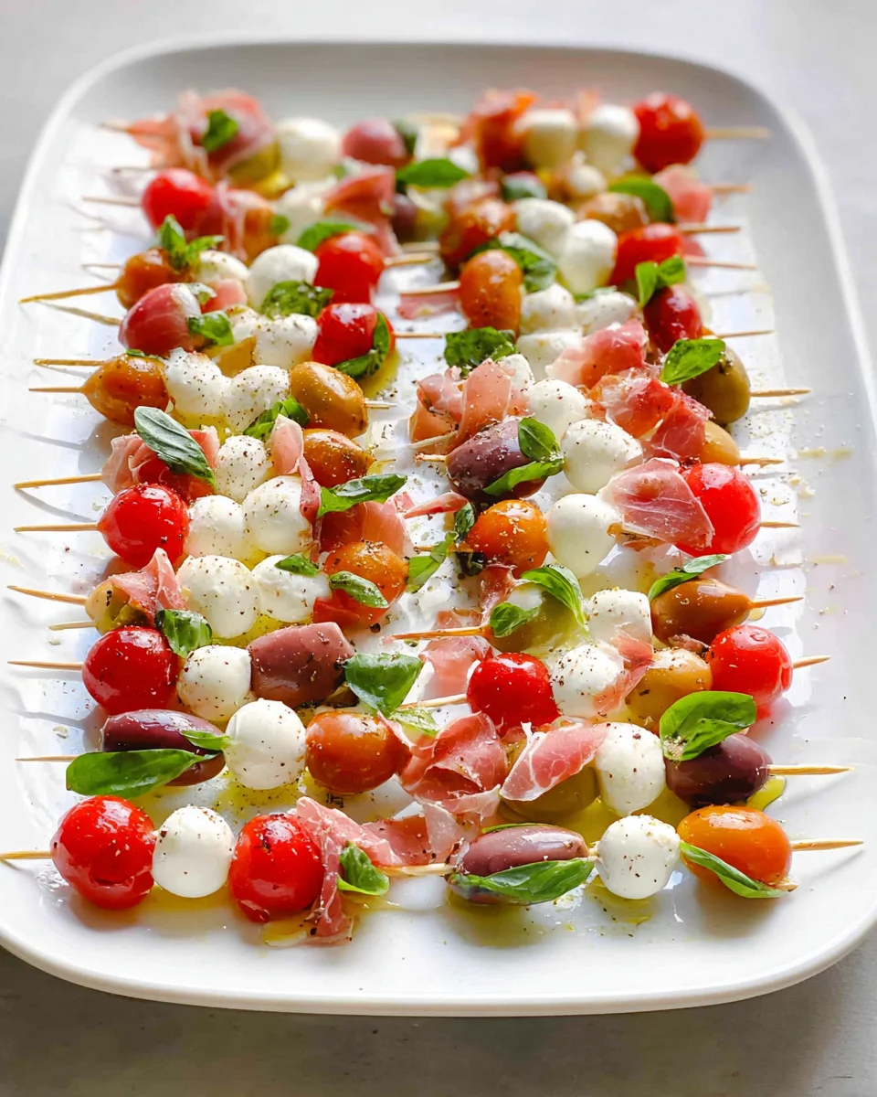 Leckere Caprese Spieße: Frisch und einfach zubereitet!