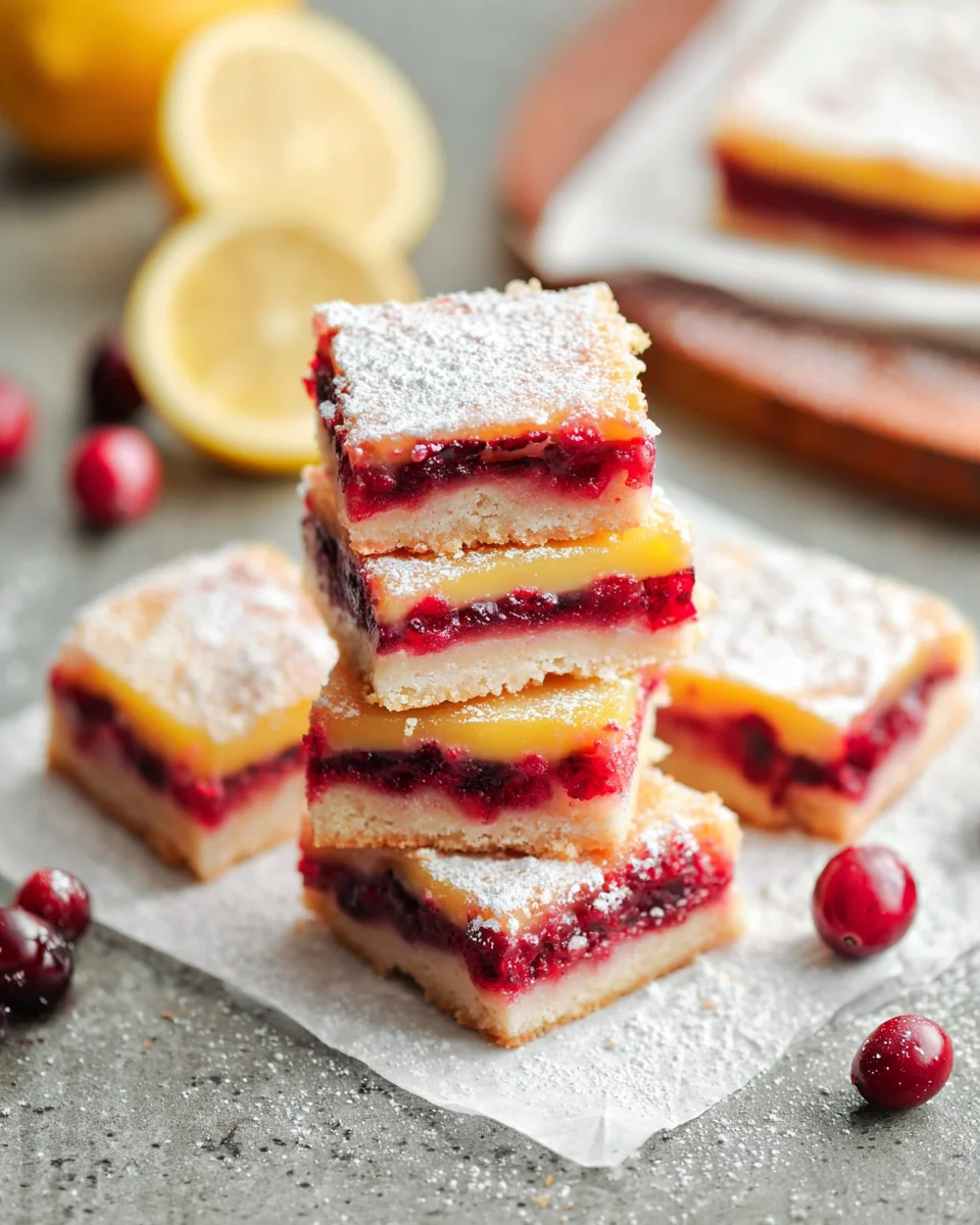 Cranberry Lemon Bars: Erfrischende Genussmomente selbstgemacht!
