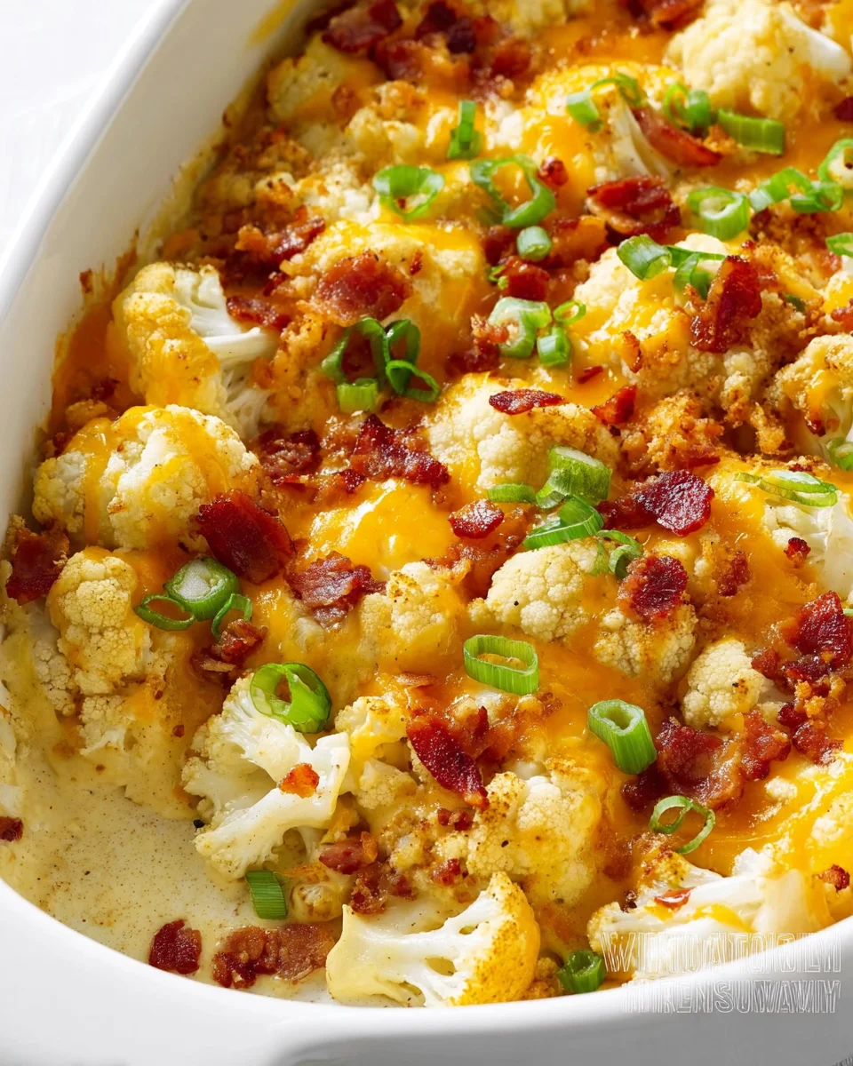 Einfaches Käse-Laden Blumenkohlauflauf Rezept für Genießer