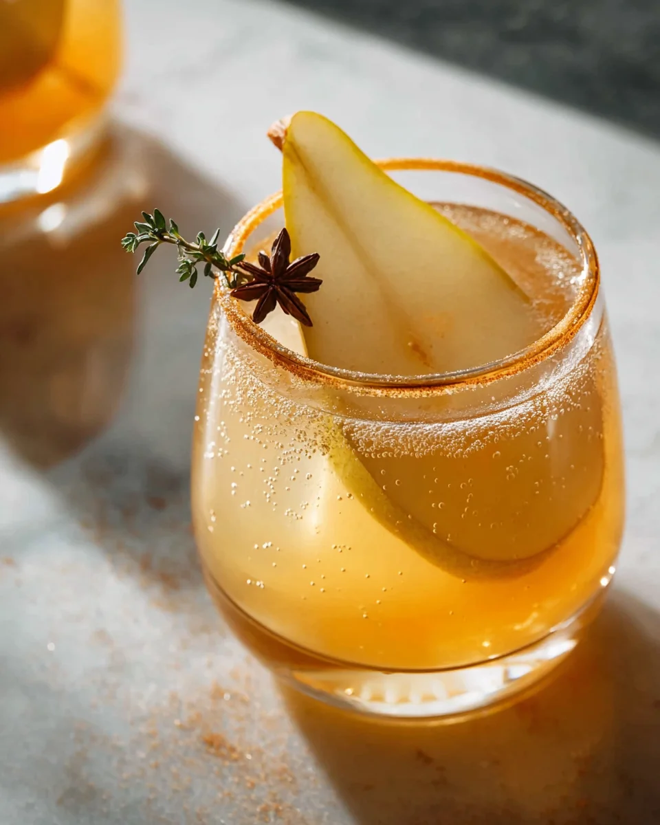 Celebrate Fall With A Sparkling Vanilla Pear Mocktail