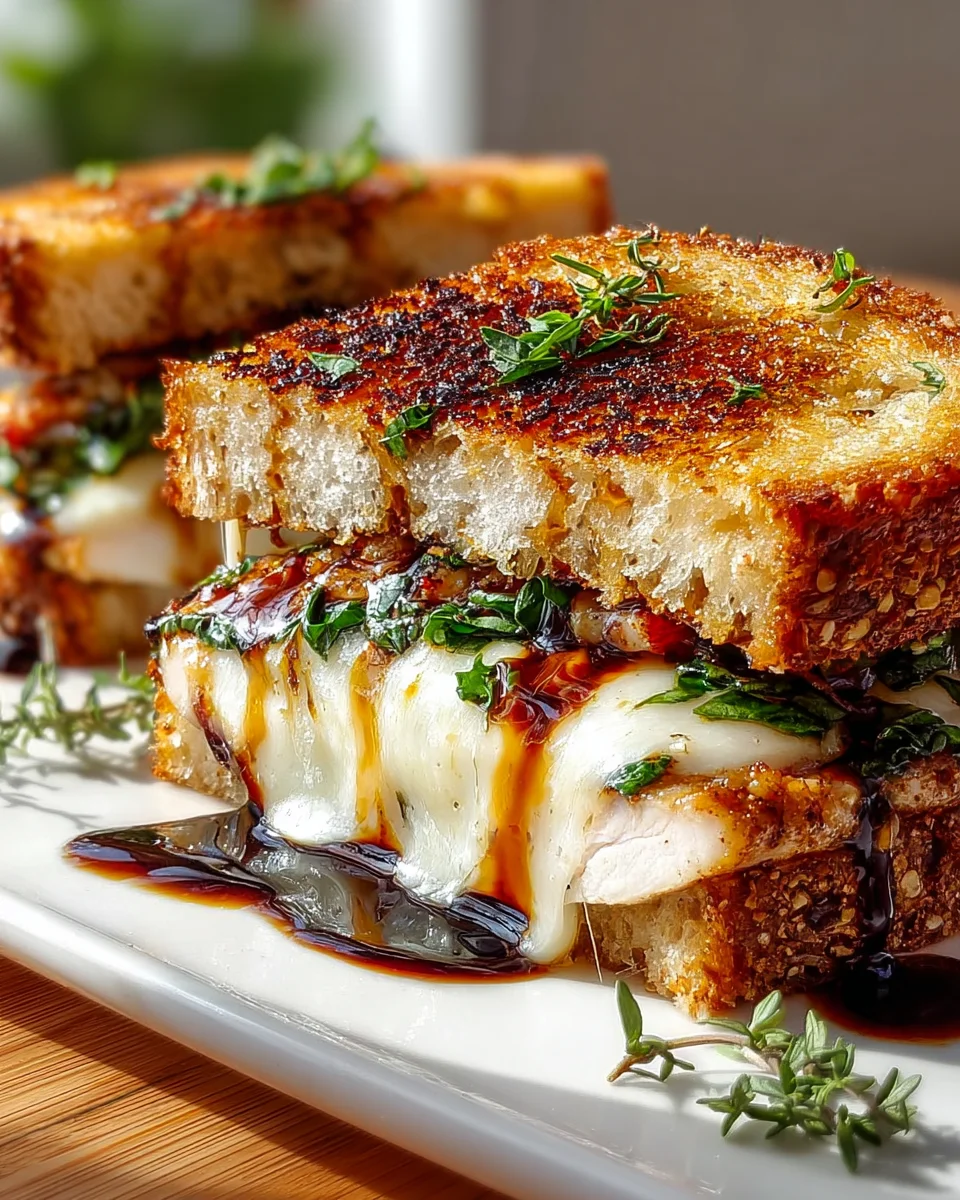 Gegrilltes Balsamico-Vinaigrette Sandwich Melt – Ein Genuss!