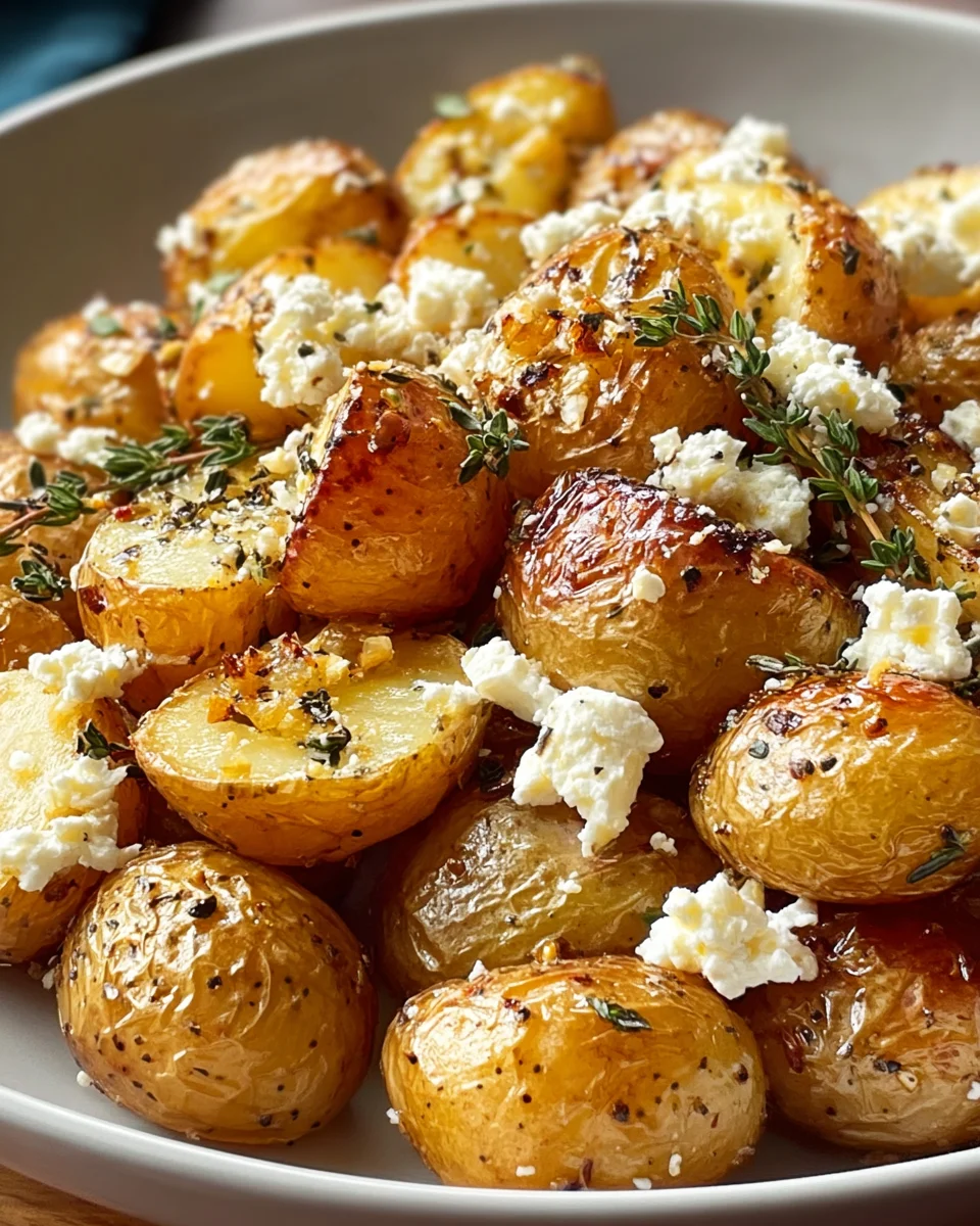 Knusprige Ofenkartoffeln mit Feta & Knoblauch-Genuss