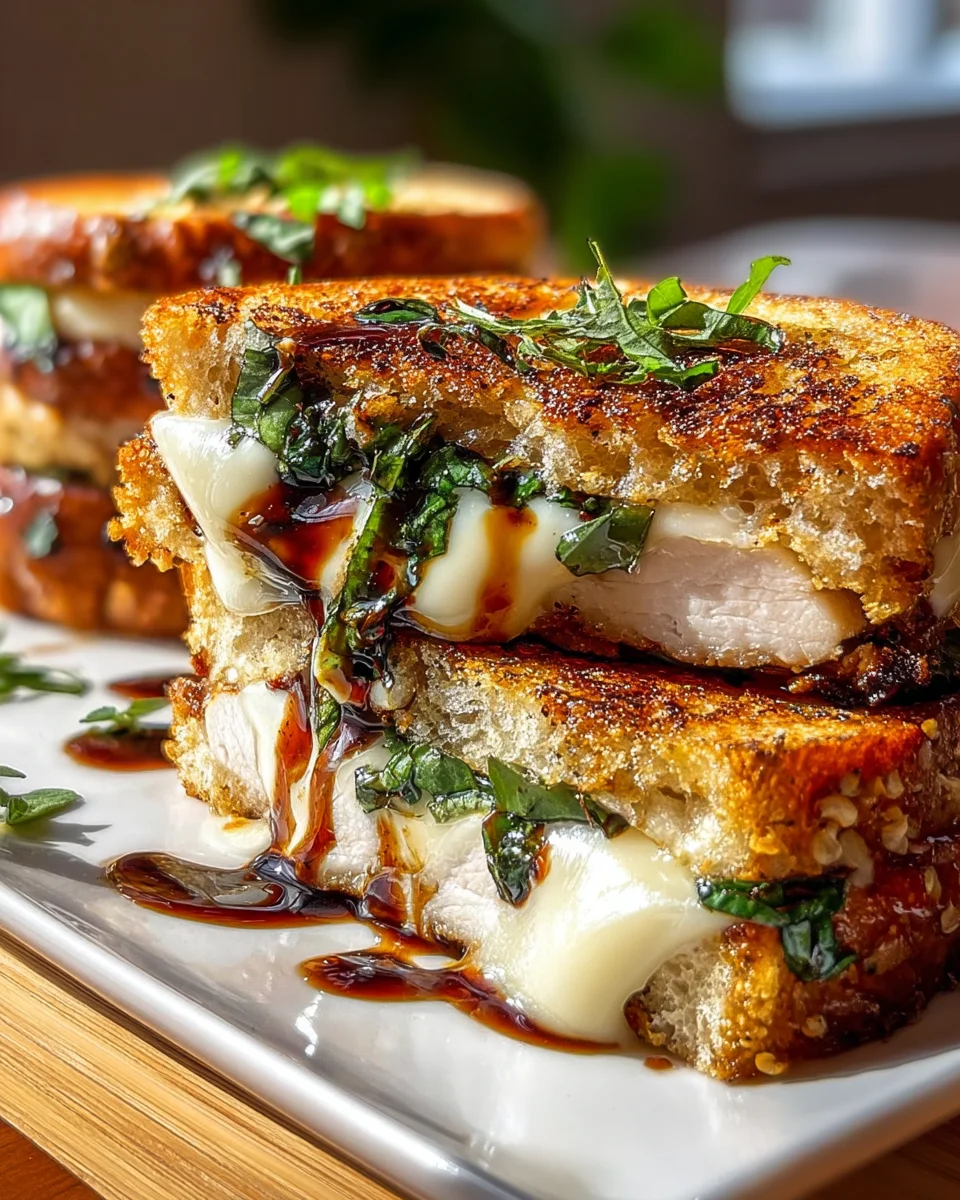 Gegrilltes Balsamico-Vinaigrette Sandwich Melt – Ein Genuss!