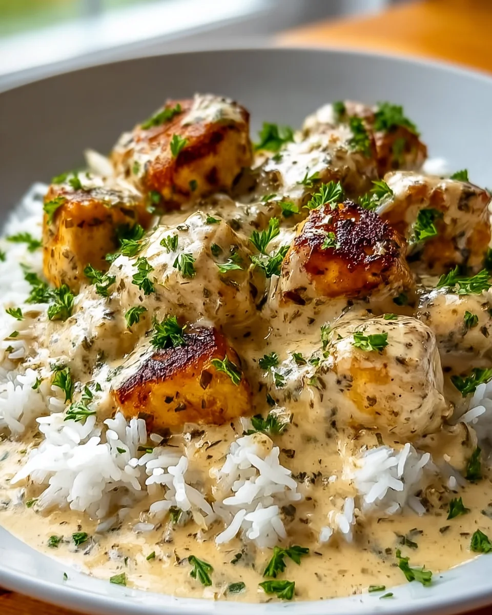 Cremig Geschmortes Hähnchen mit Reis – Dein Wohlfühlessen