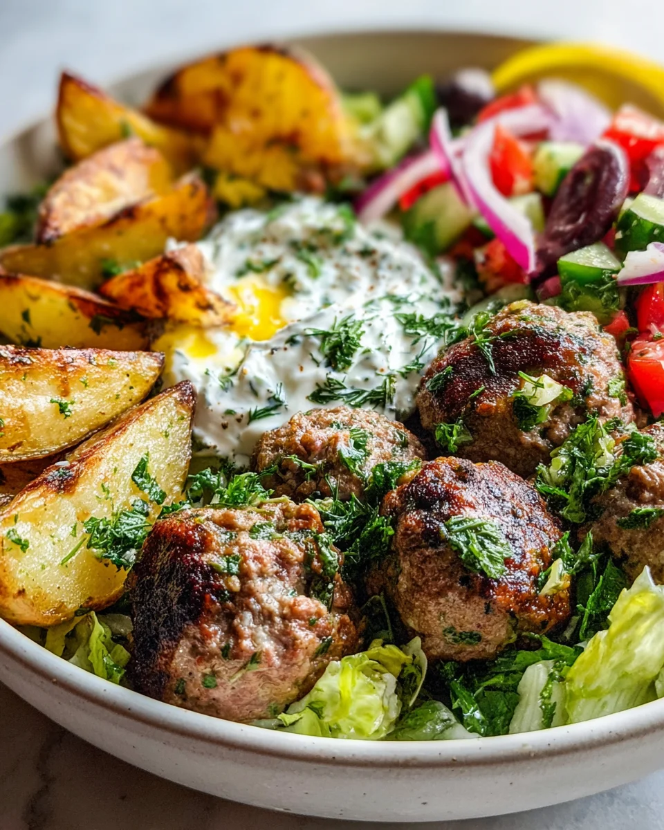 Griechische Rinderhackbällchen Bowl: Schnell & Köstlich!