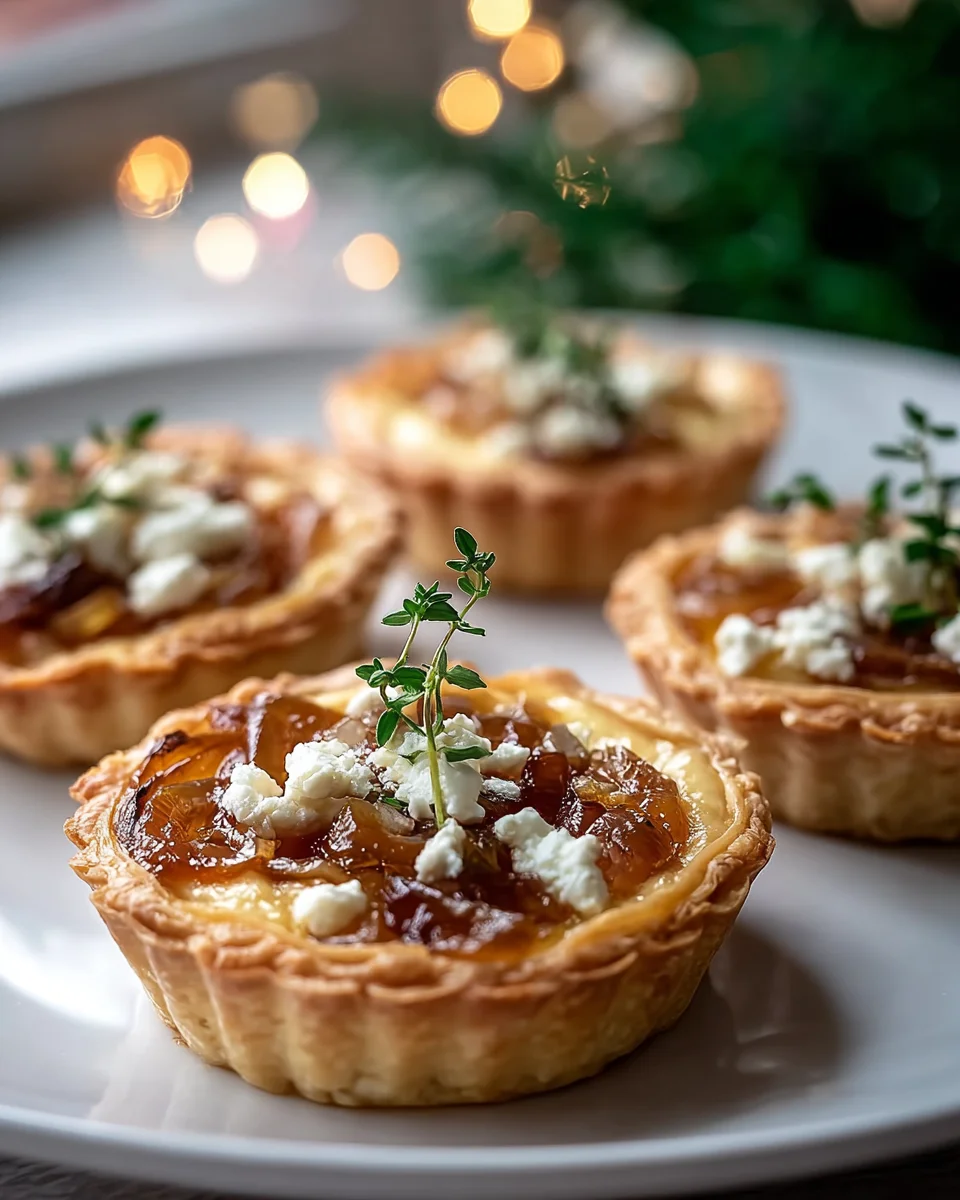 Karamellisierte Zwiebel und Ziegenkäse Törtchen