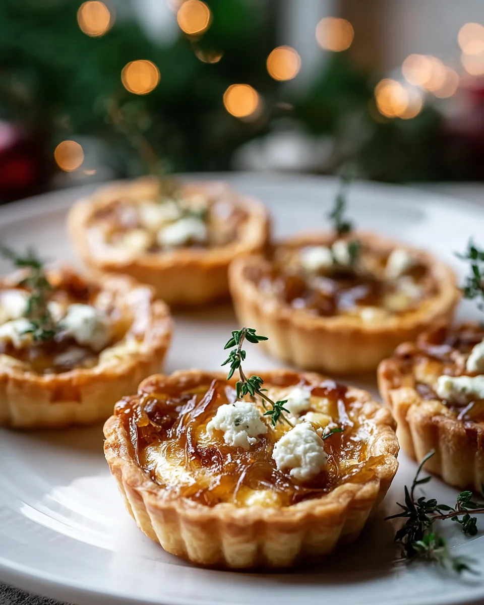 Karamellisierte Zwiebel und Ziegenkäse Törtchen für Feste