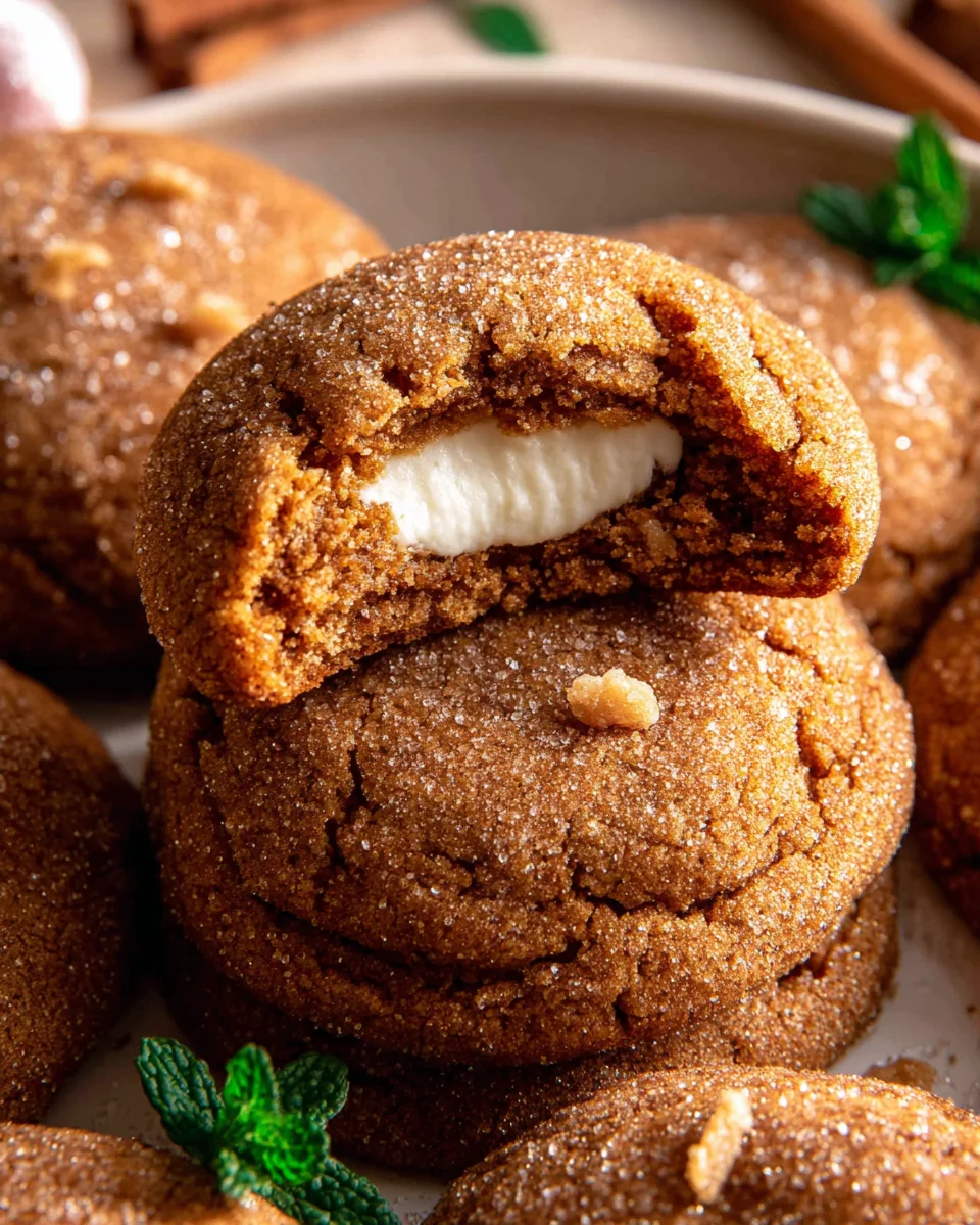 Gingerbread Cheesecake Cookies