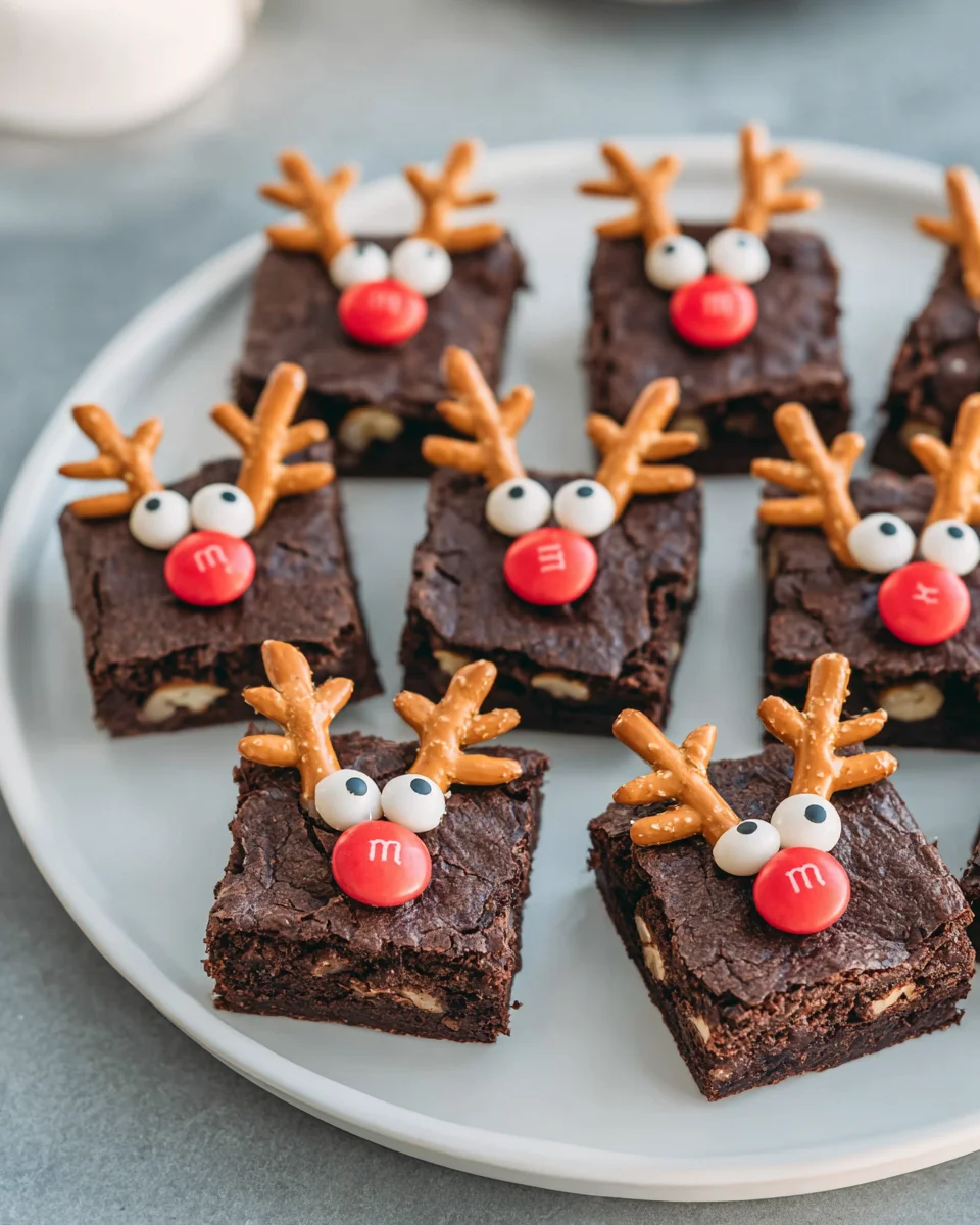 Leckere Rendier Hazelnoot Brownies für festliche Genussmomente