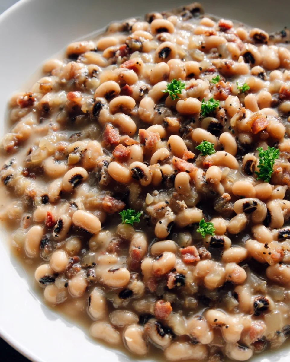 Leckeres Black Eyed Peas Rezept mit Rindfleisch und Bacon