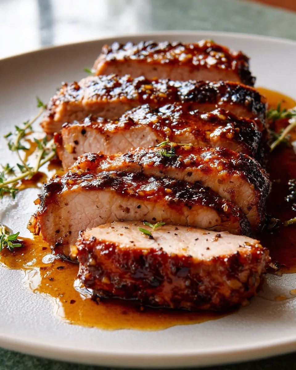 Ahorn-Dijon Glasierter Rinderfilet