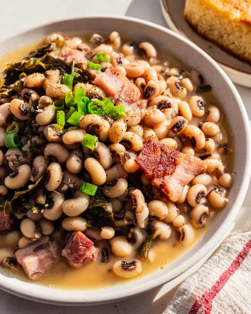 Leckere Southern Black Eyed Peas mit Rindfleisch genießen!
