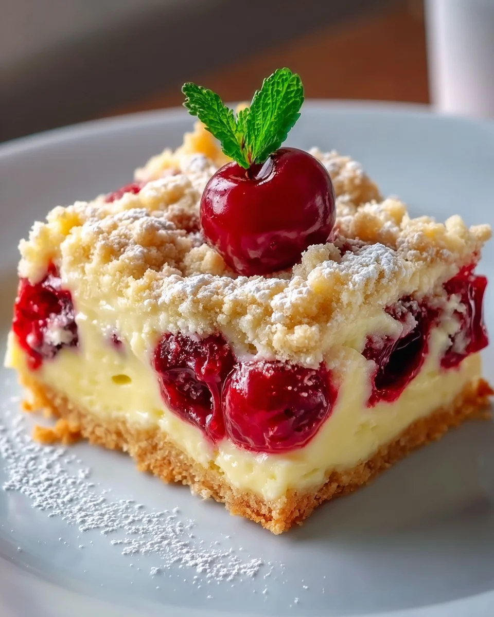 Kirschkuchen Streusel Vanillepudding