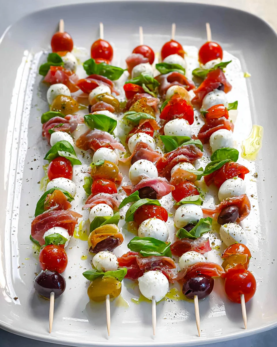 Mini Caprese Salad Skewers