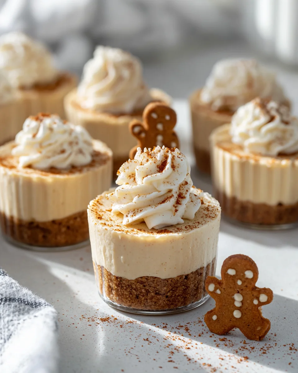 No-Bake Gingerbread Cheesecake Cups